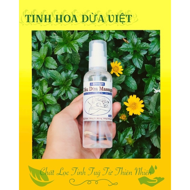 [ Deal Hot] 100ml Dầu dừa Massage Cho Mẹ Bầu và Em bé - Dầu massage ngăn ngừa và giảm rạn da