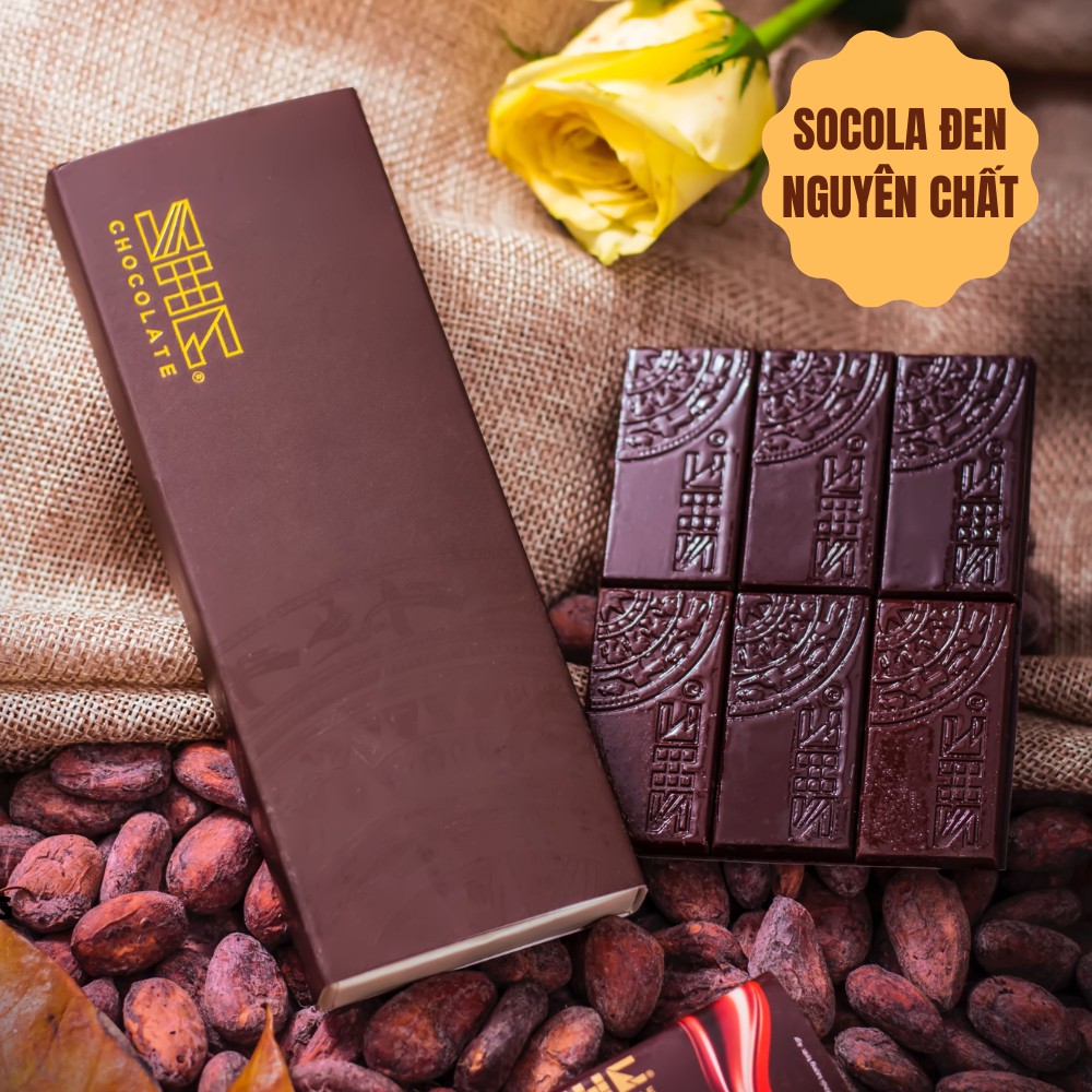 Hộp 12 thanh socola nguyên chất - SHE Chocolate - hộp 48g - Bổ sung năng lượng, tốt cho sức khỏe. Quà tặng sức khỏe