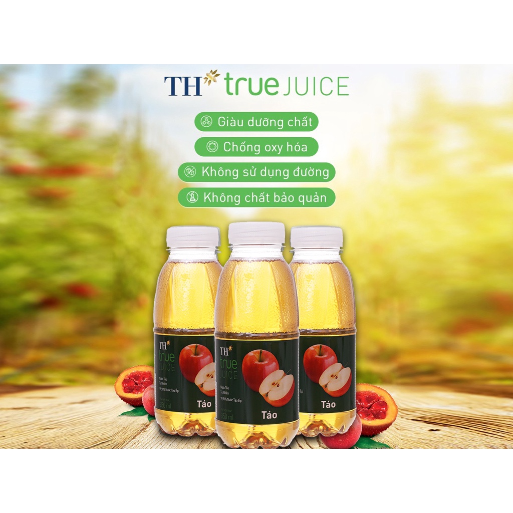 THÙNG 24 CHAI 350ML TH TRUE JUICE NƯỚC ÉP TỰ NHIÊN CÁC VỊ