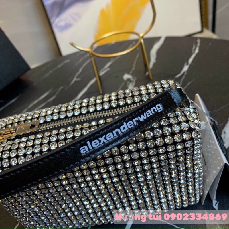 Dây Không Charm. Túi đính đá Cao Cấp AlexWang Super Full Box sz 18