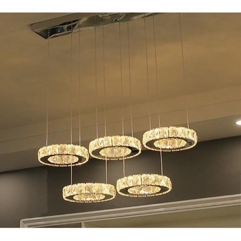 [GIẢM SÂU DEAL SỐC][Đèn Thả 5 Vòng Tròn Trang Trí Nội Thất Có Bảo Hành]