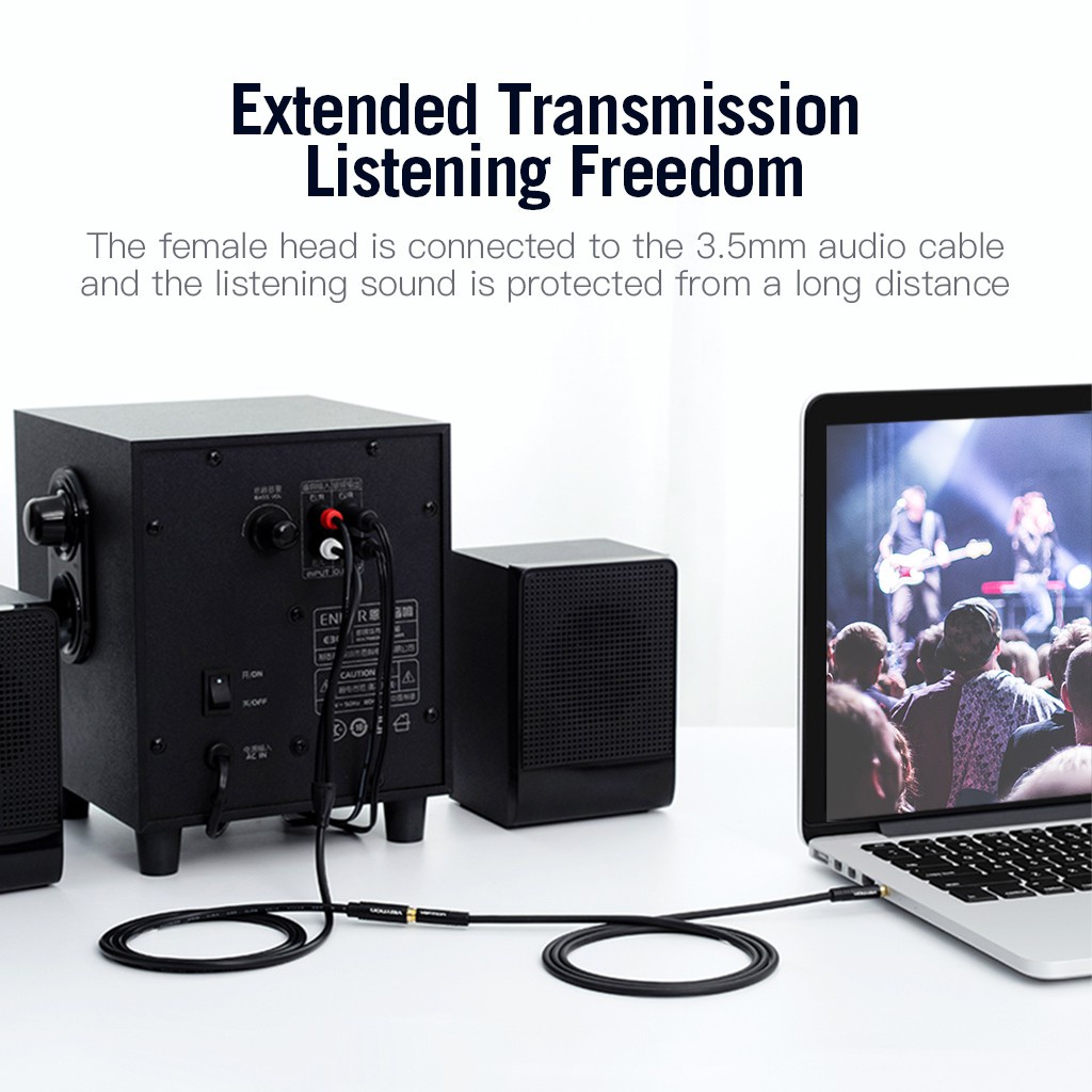 dây âm thanh lỗ cắm 3.5 sang 2 RCA Vention VABR01