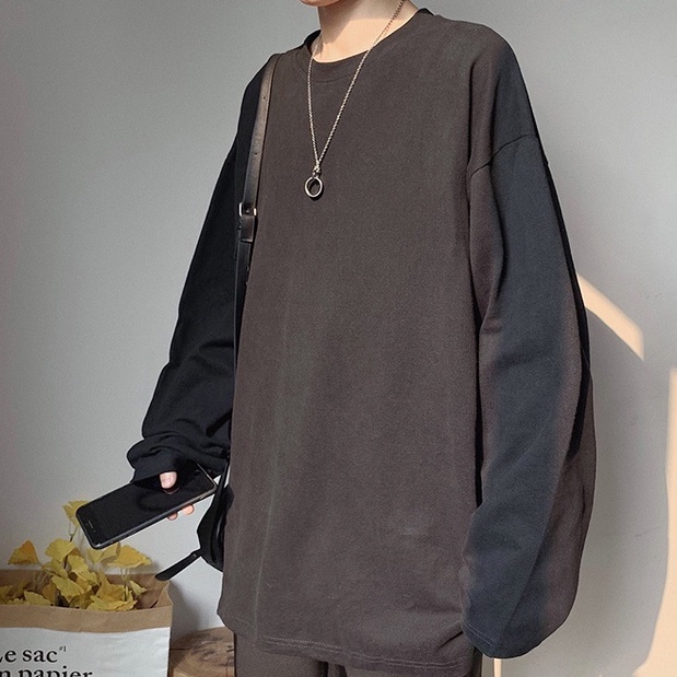 Áo thu đông nam form rộng tay dài thời trang unisex hàn quốc, áo thun nam tay dài big size vải cotton đẹp du lịch đi học