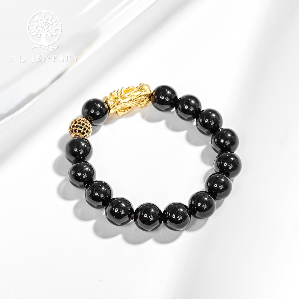 Vòng tay nam phối charm tỳ hưu - NQ Jewelry