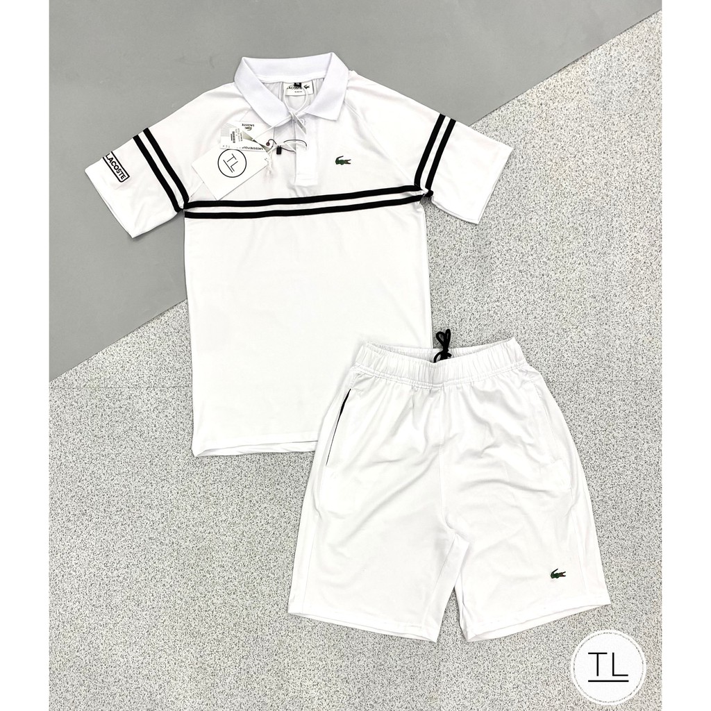 Bộ thể thao nam hè LACOSTE 2 sọc 6 màu , chất thun lạnh co dãn 4 chiều