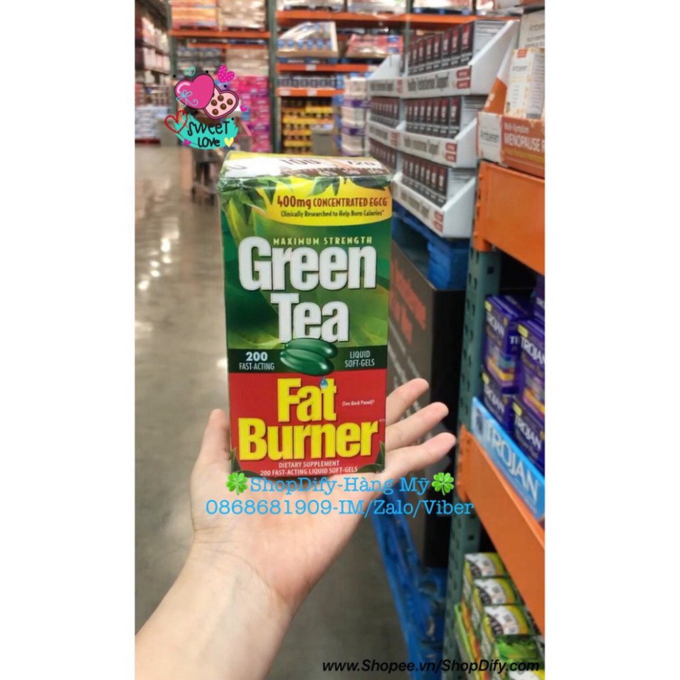 GIÁ CỰC ĐÃ Viên Uống Trà Xanh Hỗ Trợ Giảm Cân Green Tea Fat Burner Maximum Strength 400mg 200 Viên của Mỹ GIÁ CỰC ĐÃ