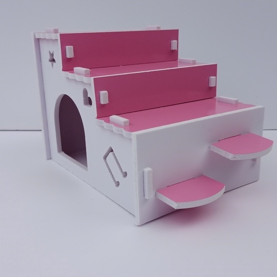 Nhà ngủ cầu thang cho hamster kích thước 17.5x11x11cm - XNTC01