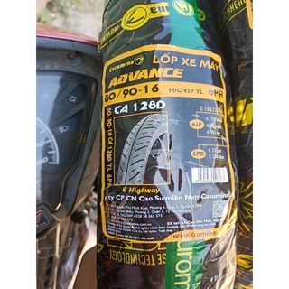 Vỏ lốp ,lốp novo sau không săm 80/90-16 caosumina