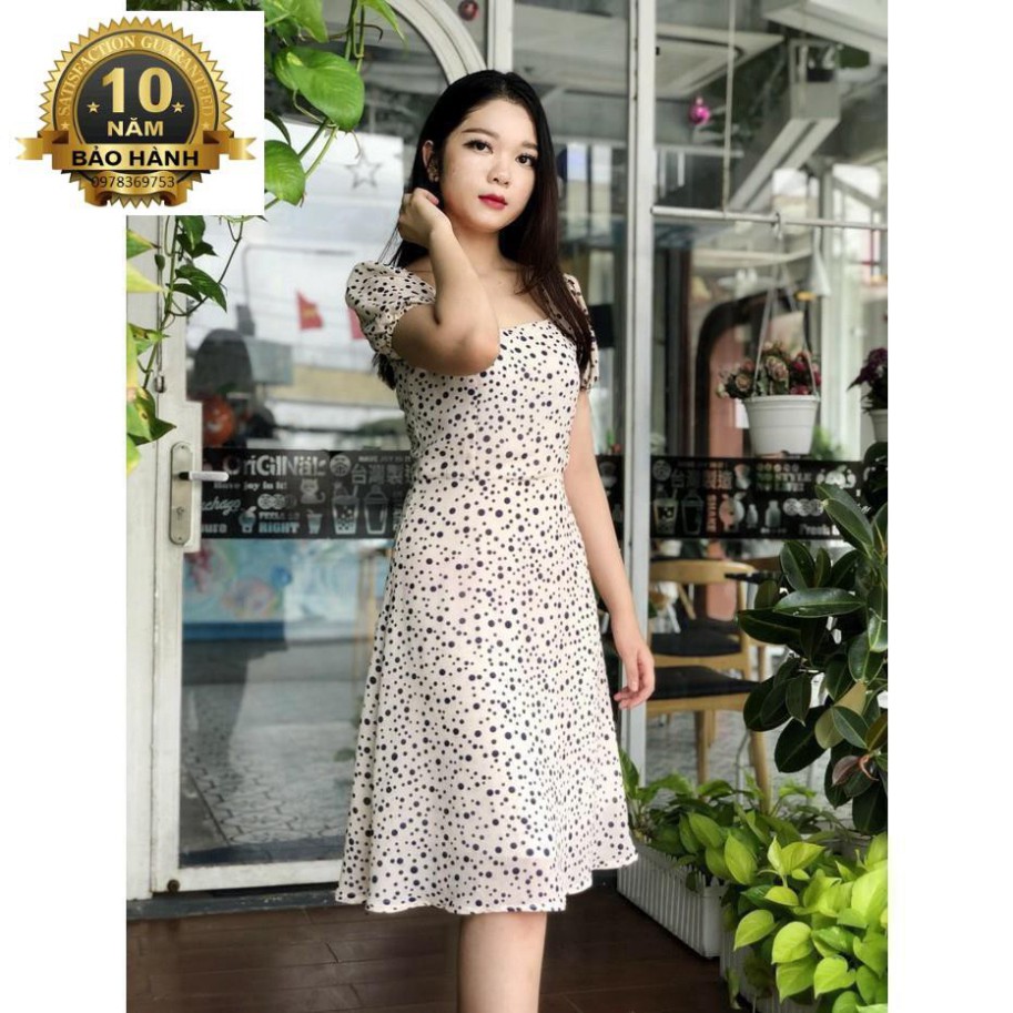 SALE - Đầm xòe voan họa tiết siêu xinh Misa Fashion MS334- Có 2 màu Tặng Kèm Nước Hoa