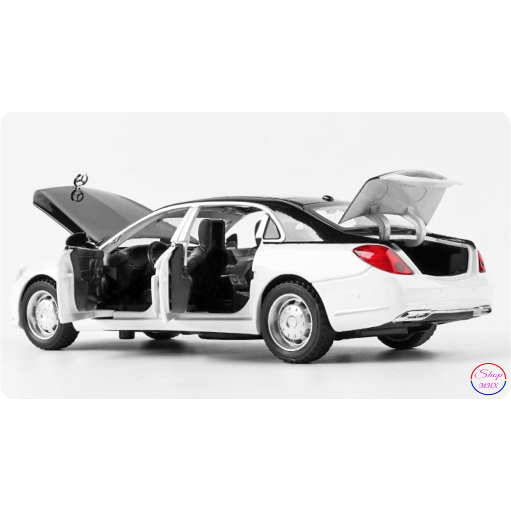 Xe mô hình bằng sắt Mercedes-Benz S650 Maybach TẶNG KÈM BIỂN SỐ kèm đế tỉ lệ 1:32 có 2 màu