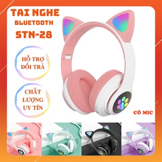 Tai nghe mèo cat ear, có bluetooth đèn led rgb
