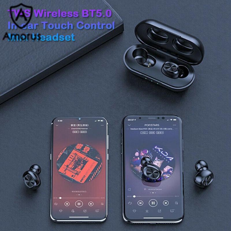 Tai Nghe Đôi Nhét Tai Không Dây Bluetooth 5.0 TWS Mini Amorus Thiết Kế Cảm Ứng Chất Lượng Cao