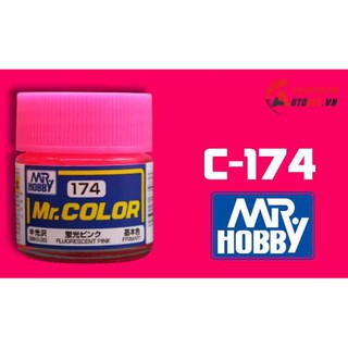 SƠN MÔ HÌNH MÀU HỒNG NEON (FLOURESCENT PINK) LACQUER C174 10ML MR.HOPPY S112