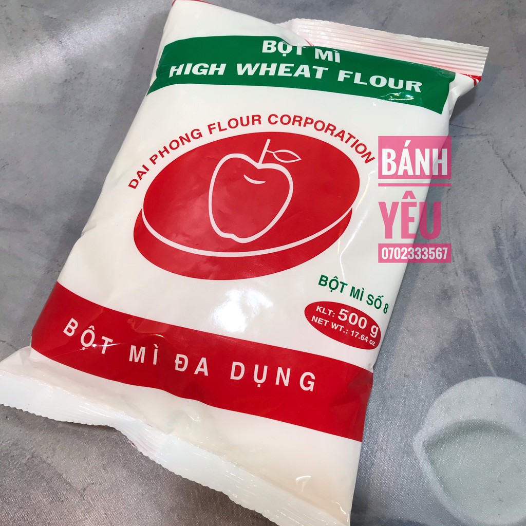 Bột mì Số 8 hiệu Táo Đỏ 500g - NL05