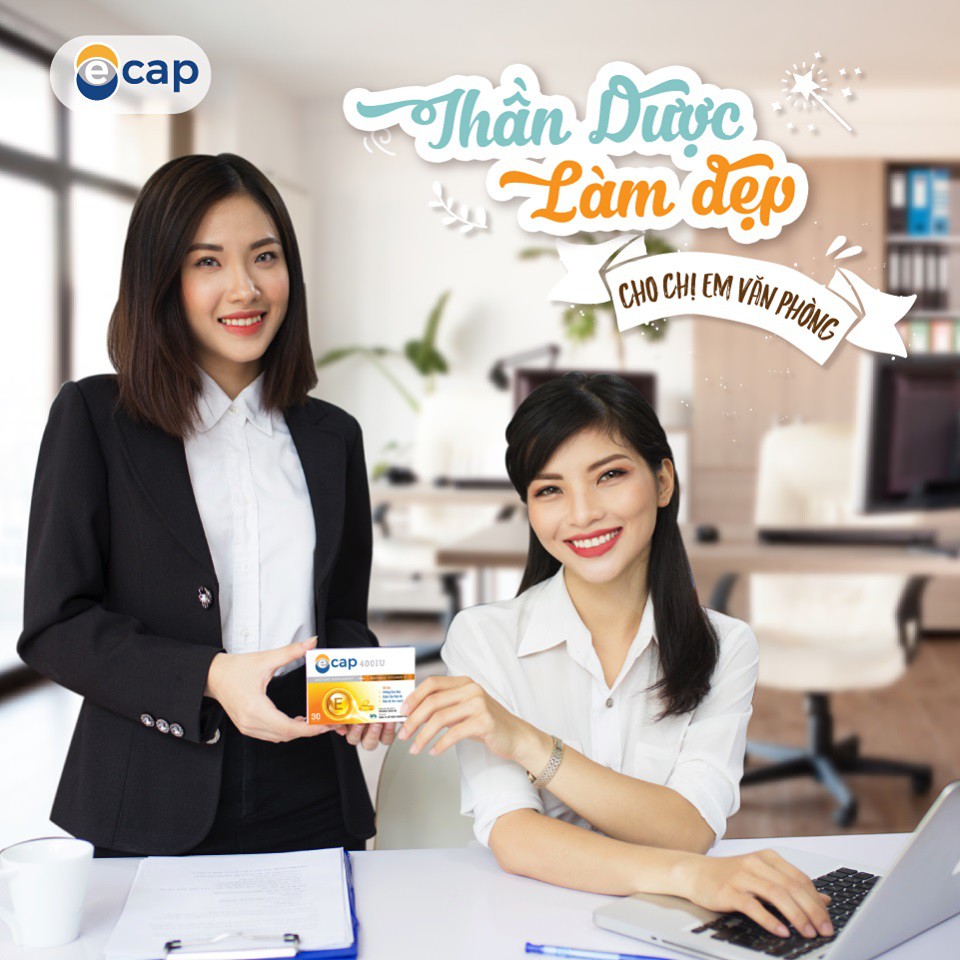 ECAP - Vitamin E cao cấp  Làm đẹp sáng da mịn màng chống lão hóa