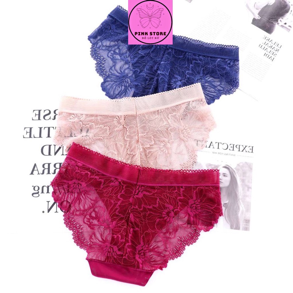Quần Lót Nữ Thun Lạnh Đúc Su Phối Ren Hoa Cạp Thấp Sexy Mềm Mại  PINK STORE QL8423 | BigBuy360 - bigbuy360.vn
