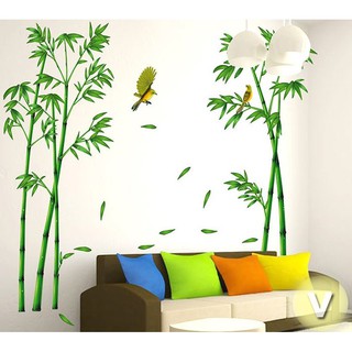 Decal dán tường Cây tre