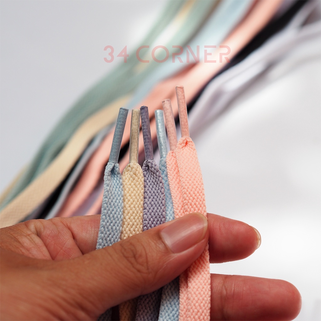 Dây Giày Jordan Pastel, Dây Giày AF1 120 Cm, Dây Giày Bản Dẹt Trắng Basic