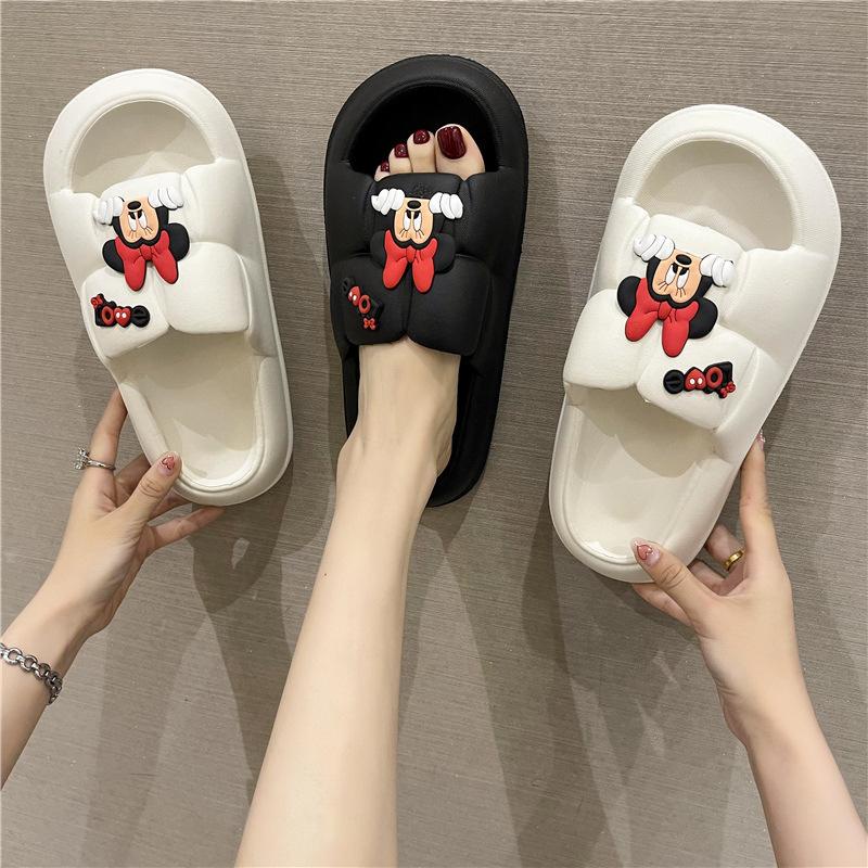PHOM NHỎ Dép Bánh Mì Nữ Mickey Nhẹ Êm Chân Cực Hot