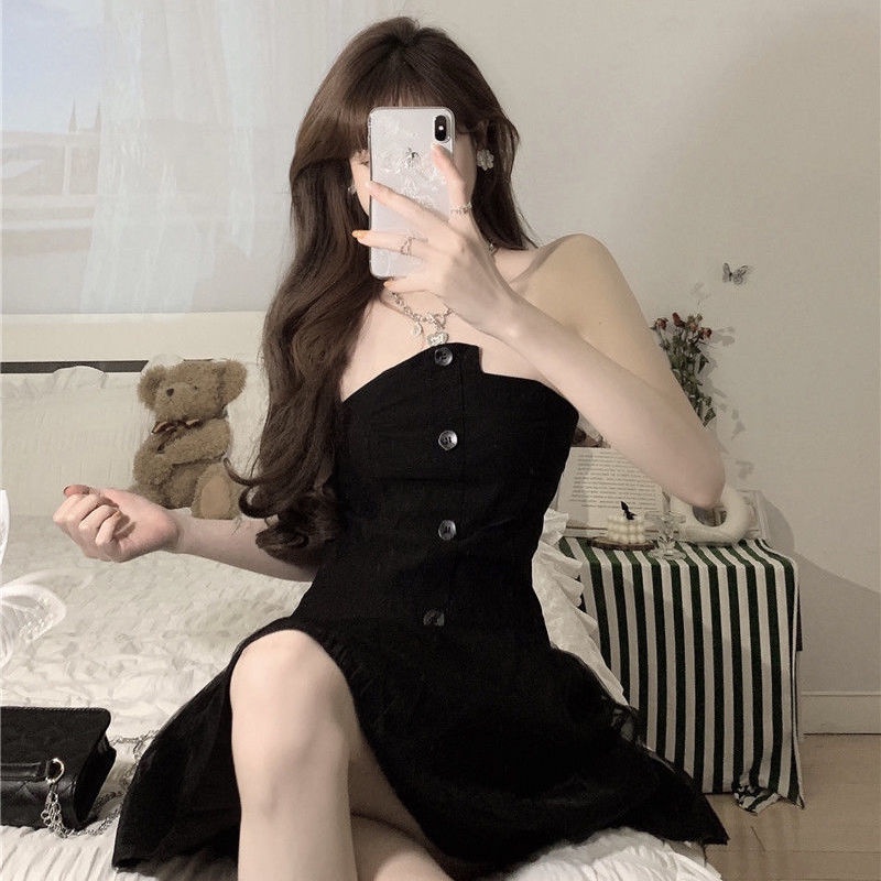 Đầm ống thiết kế lệch tà thời trang mùa hè quyến rũ cho nữ