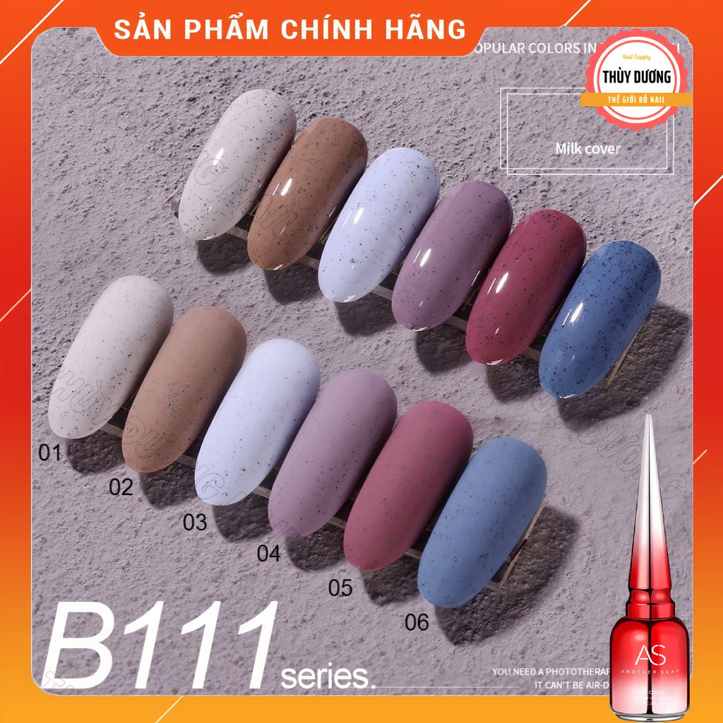 Sơn gel AS chính hãng chai đỏ mã B111 (sơn cát) 15ml