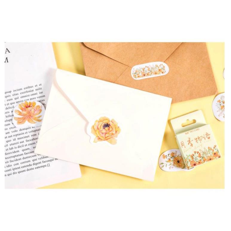 Bộ 46 Sticker Hoa Mùa Hạ E112