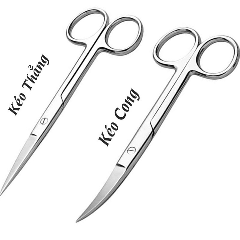 Kéo thẳng/cong/tù các size dùng trong y tế