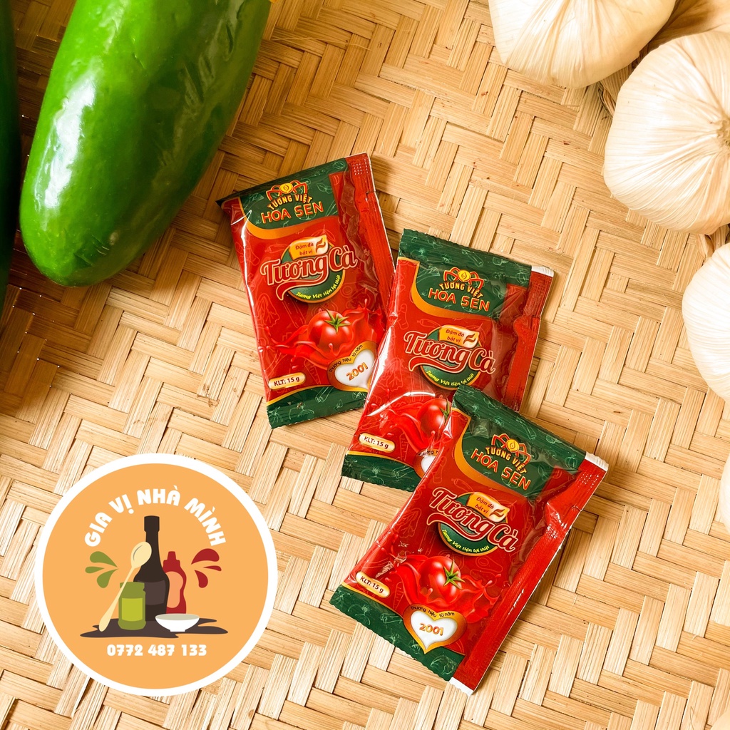TƯƠNG CÀ DẠNG GÓI  MÀU HOA SEN 15GR/100GÓI/LÓC
