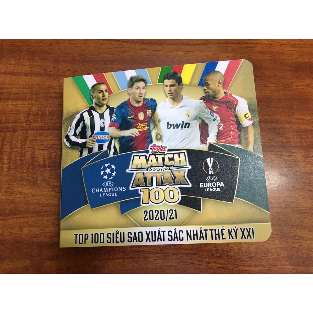 Bộ Sưu Tập 100 Thẻ Cầu Thủ In Album Match Attax 100 2021