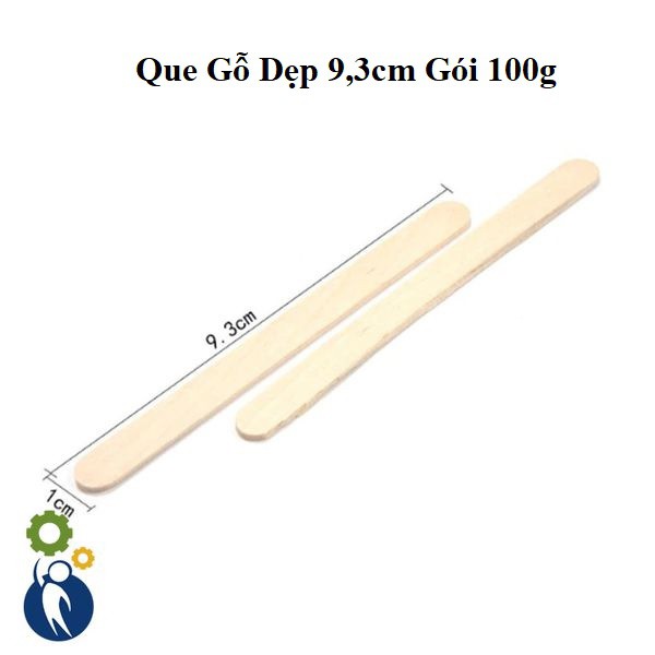 Que Gỗ Dẹp 9,3cm Gói 100g