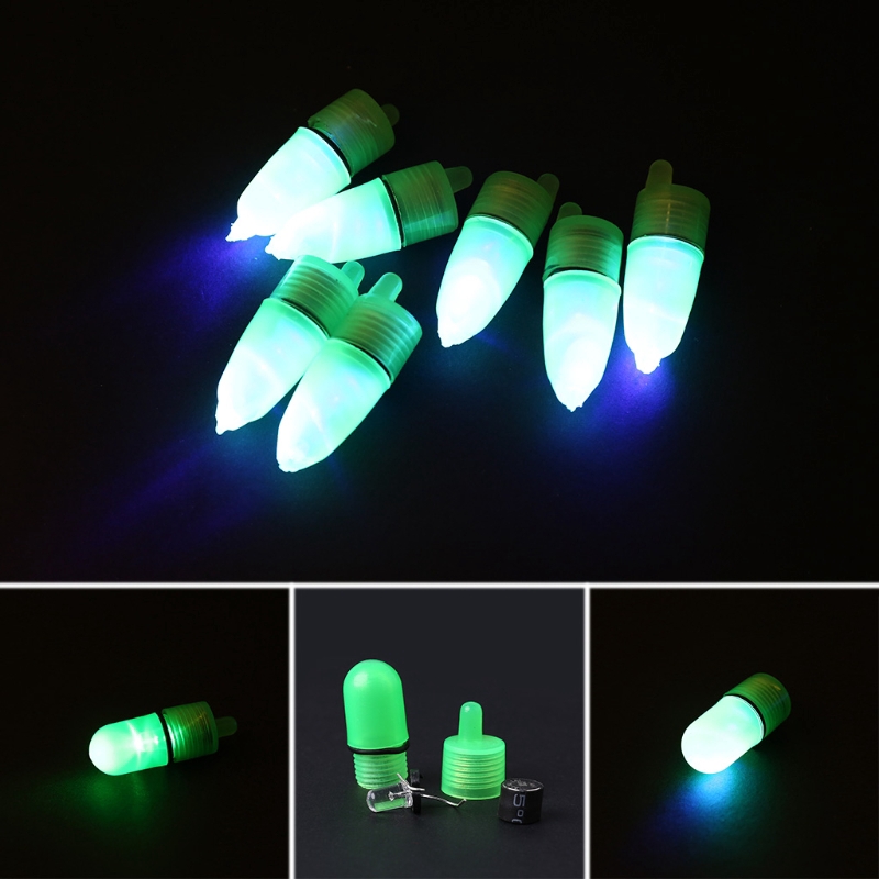 QQ*10pcs Night Float Fishing Rod Tip LED Light  Alarm Bell Bite Carp Clip Alerter