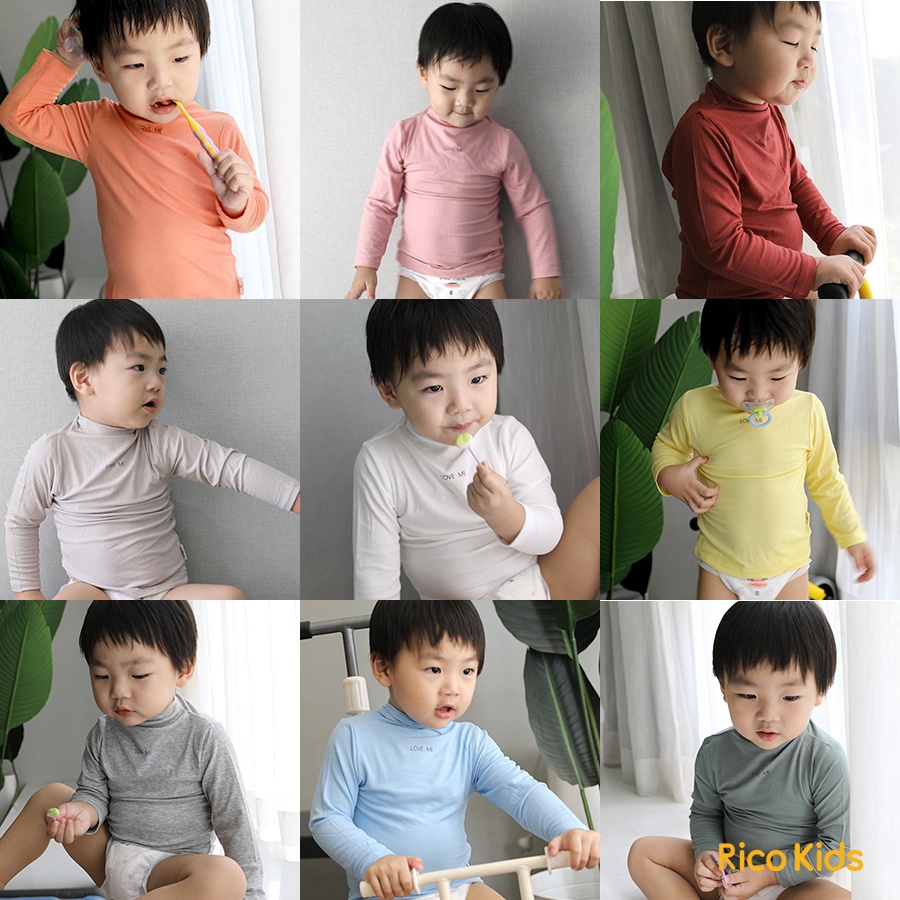 Áo giữ nhiệt cho bé Minky Mom từ 6 tháng cổ 3p chất thun gân điều hòa 4 mùa mã 202030