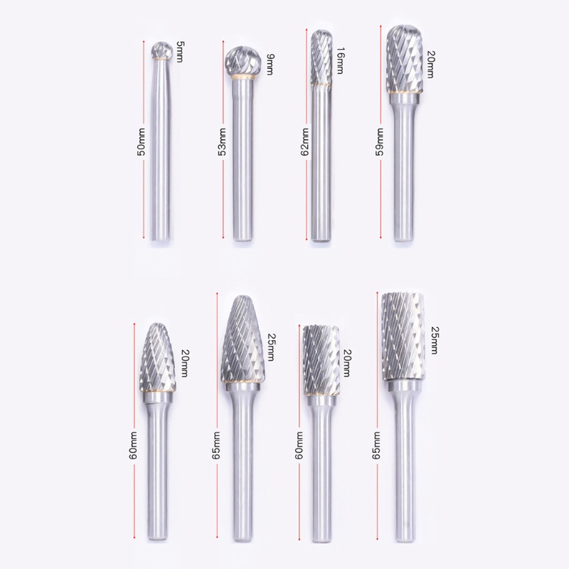 Bộ 8 Mũi Khoan Mài Đánh Bóng Kim Loại / Xi Măng Chuyên Dụng