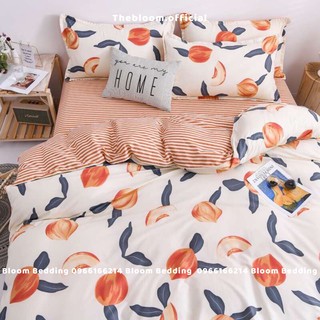 Set Chăn Ga Gối Cotton Poly 4 Món - Quả Đào 🍑