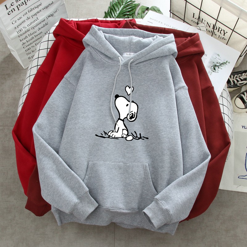 Áo hoodie cún ngồi tim HARI1120