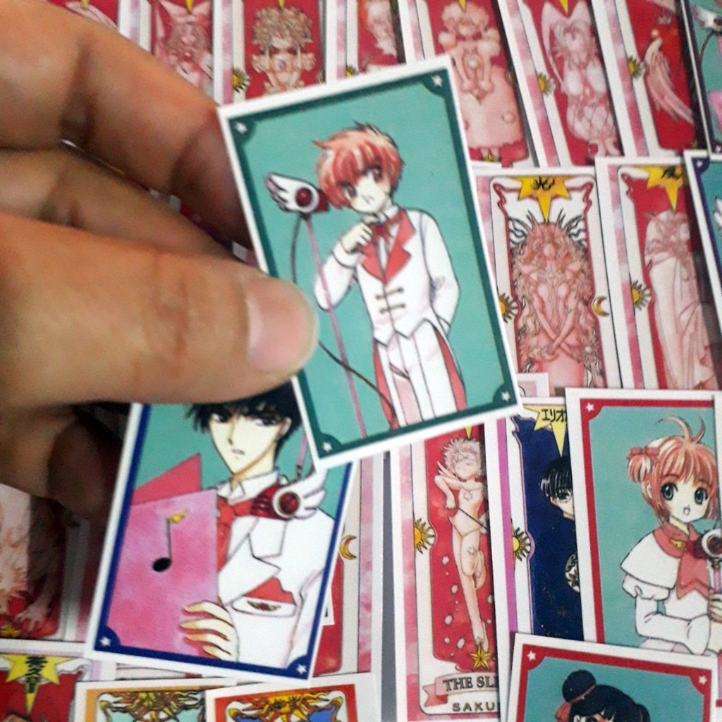Bộ 54 sticker lá bài clow SAKURA