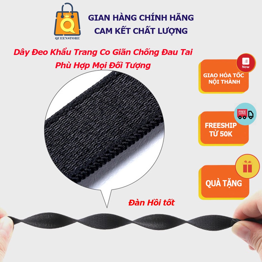 [Mới Nhất] Dây Đeo Khẩu Trang Có Móc Cài Co Giãn Đàn Hồi Chống Đau Tai Dễ Chịu Nhất Phù Hợp Mọi Đối Tượng - QueeStore | WebRaoVat - webraovat.net.vn