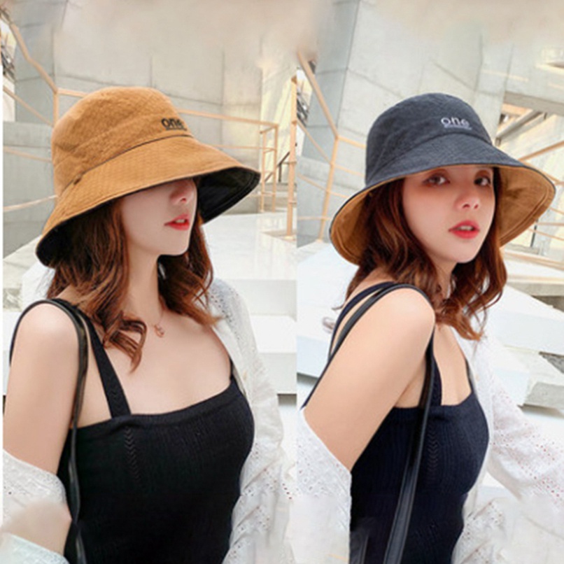 Mũ Bucket Topi Nelayan Pantai Matahari Wanita Phong Cách Hàn Quốc Mới Cho Nam Và Nữ