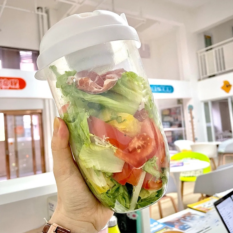 Cốc Đựng Thức Ăn Sáng/Salad/Salad Kèm Nĩa