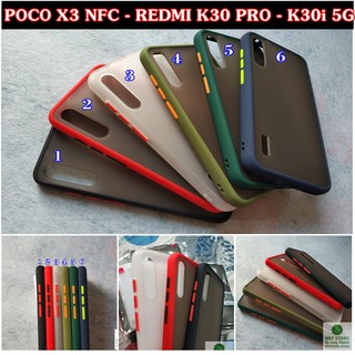 ỐP LƯNG XIAOMI REDMI K30 PRO - K30i 5G - POCOPHONE X3 NFC VIỀN MÀU CAO SU CHỐNG SỐC