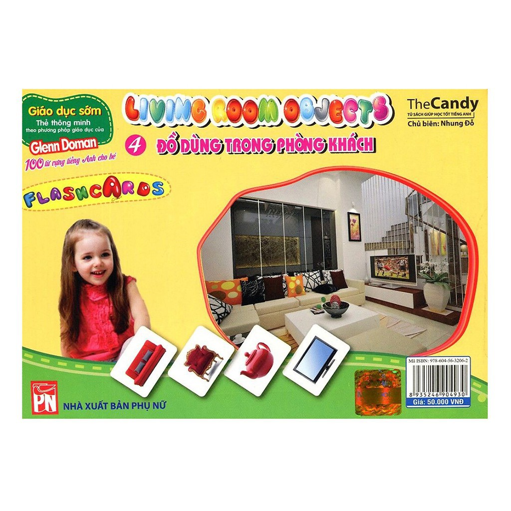 Combo 5 Chủ Đề Flashcard Dạy Trẻ Theo Phương Pháp Glenn Doman - Bé Làm Quen Với Các Loại Đồ Vật Trong Gia Đình