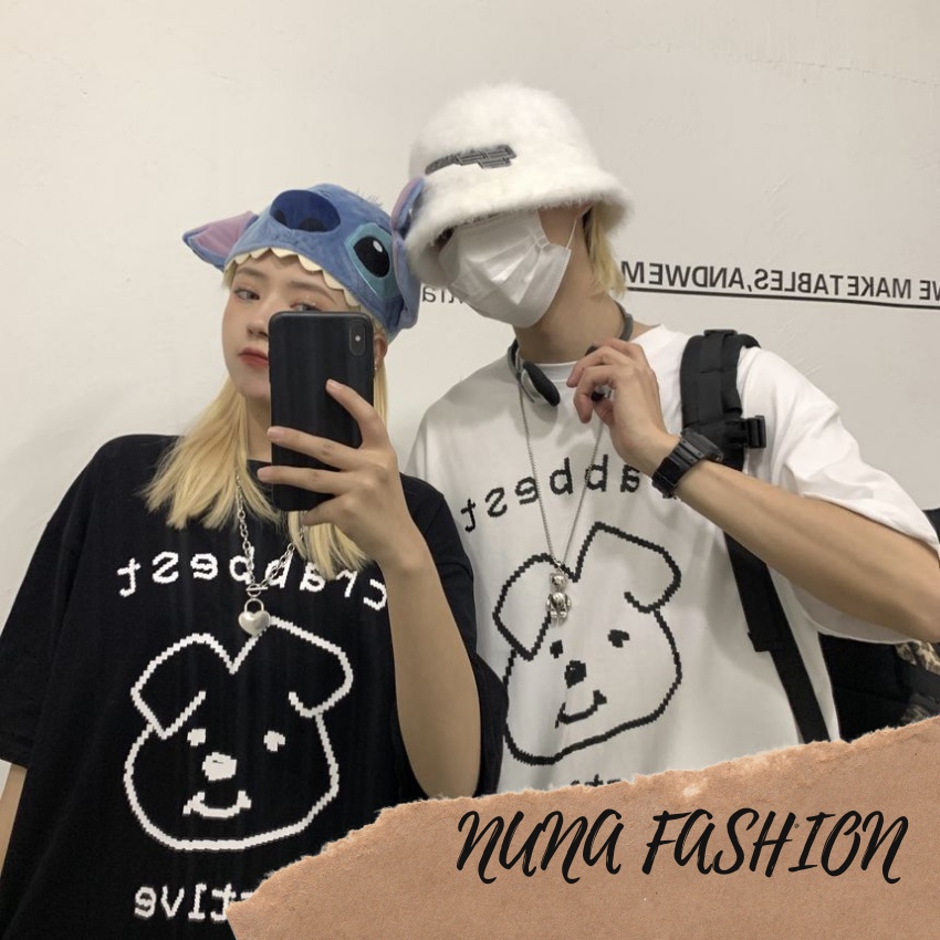 Áo thun nam nữ áo phông nam nữ đẹp unisex form rộng tay ngắn in hình gấu cổ tròn NUNA FASHION  AT04 áo cặp, áo đôi đẹp
