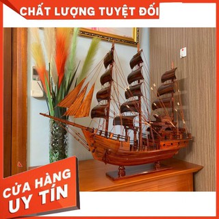 Mô hình thuyền gỗ thái lan dài 80cm - gỗ tràm cao cấp