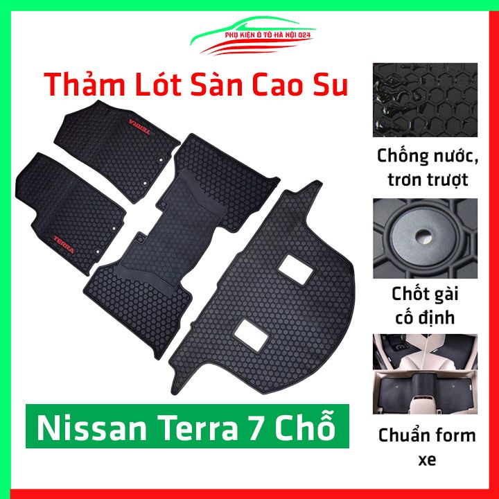 Thảm lót sàn cao su cho xe Nissan Terra 7 Chỗ 2021-2022 hàng chuẩn theo xe chịu lực tốt