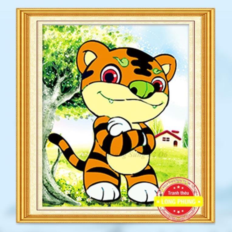 Tranh đính đá CON HỔ 30*36 - DF-2375