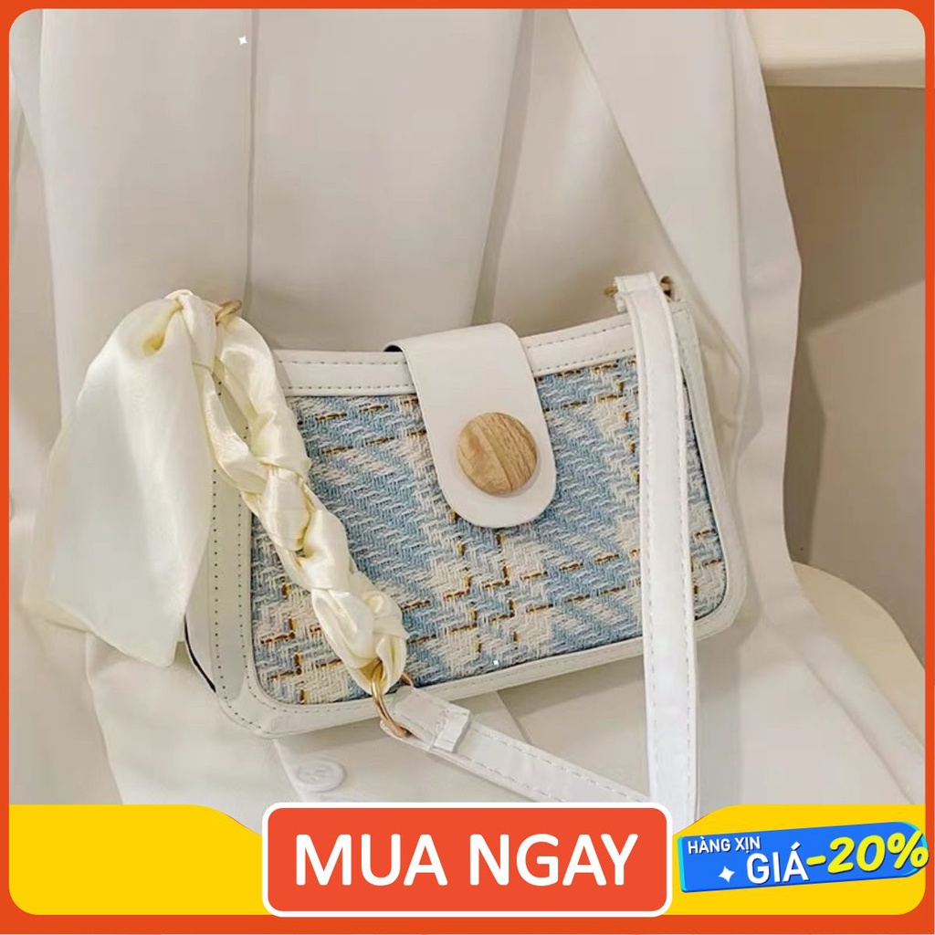 Túi xách nữ, túi đeo vai sọc ca rô