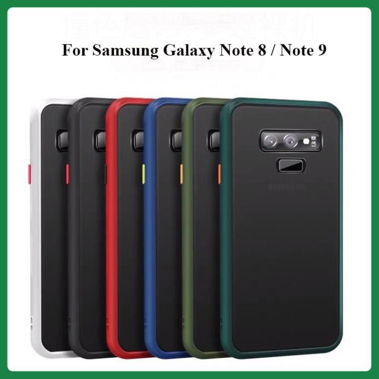 Ốp lưng trong nhám Samsung Galaxy Note 8 / Note 9 viền dẻo màu chống sốc