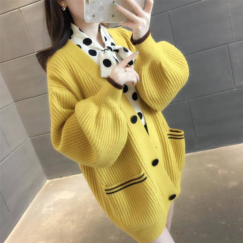 Áo Cardigan len mỏng nữ yay bồng thời trang thu đông A00165 | BigBuy360 - bigbuy360.vn