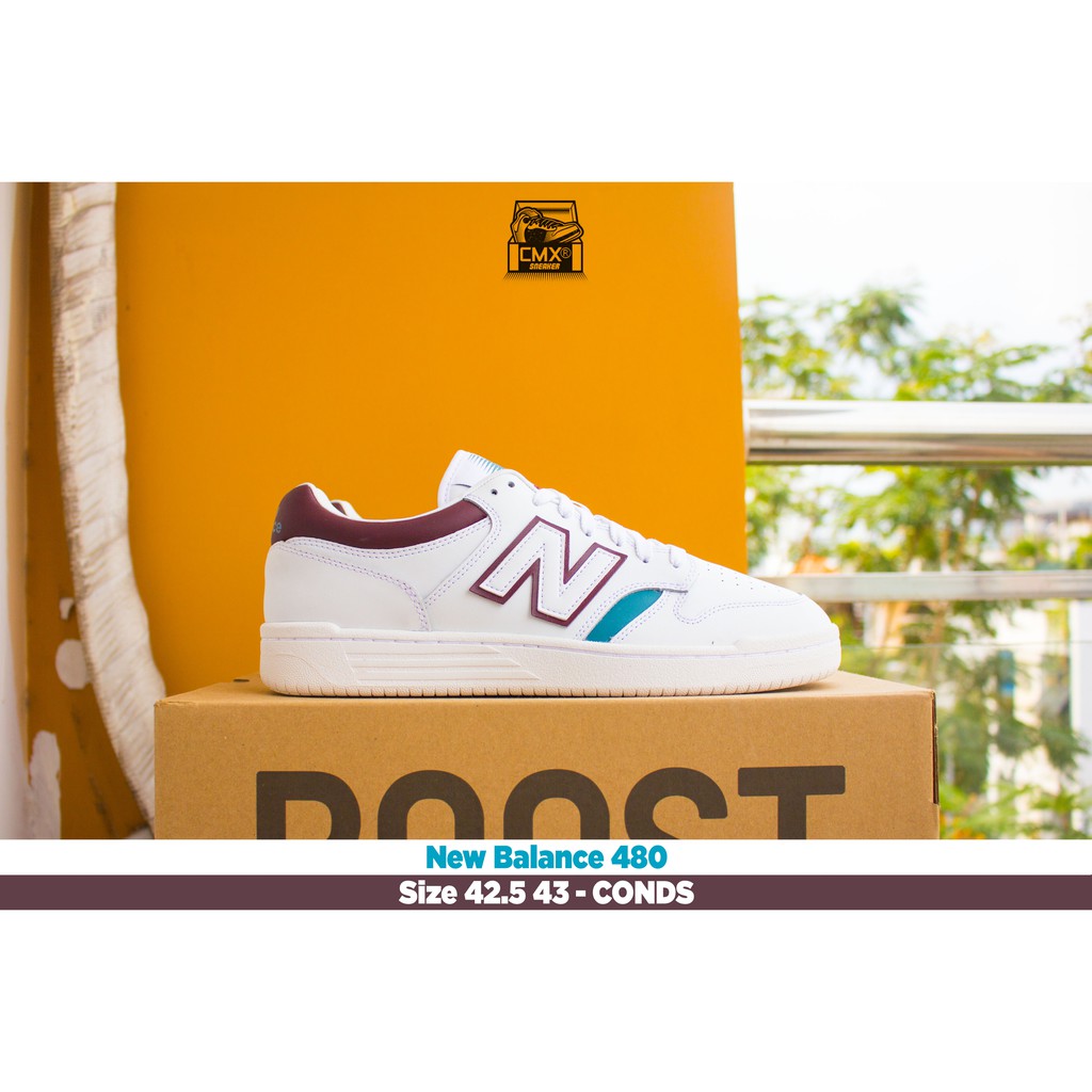 😘 [ HÀNG CHÍNH HÃNG ] Giày New Balance 480 White Wine Ocean - REAL AUTHETIC 100%