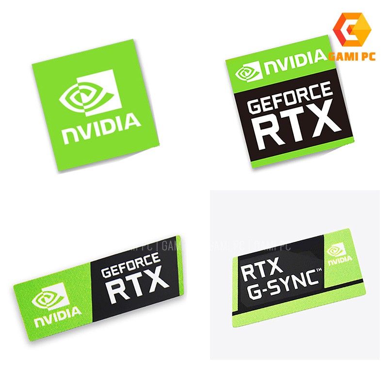 Sticker card màn hình - miếng dán hình dán NVIDIA GEFORCE GTX/RTX G-SYNC trang trí PC, Laptop 1020ST